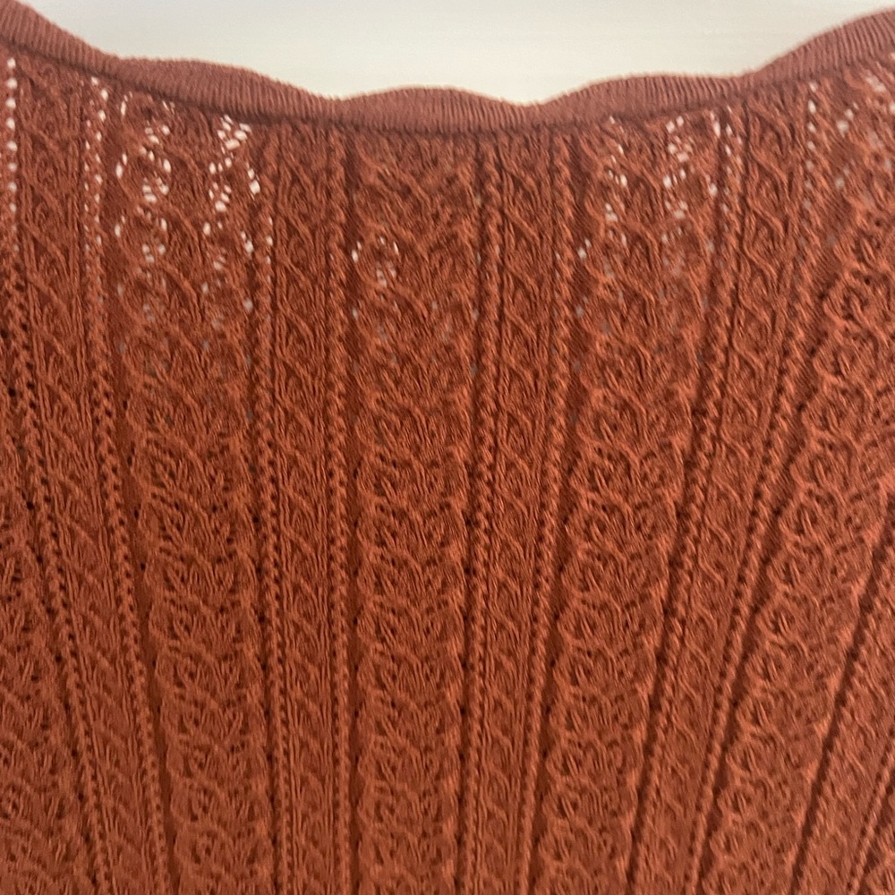 Sezane brown Ribbed Buttoned Sweater - Picture 4 of 8